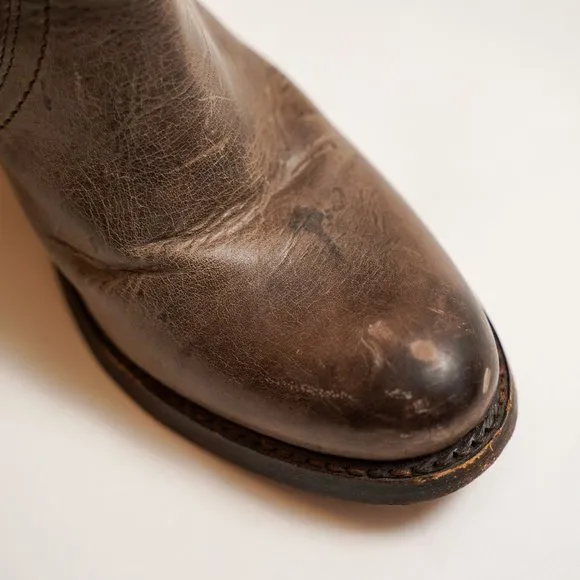 Frye Tall Jane Cuff Leather Riding Motorcycle Boots