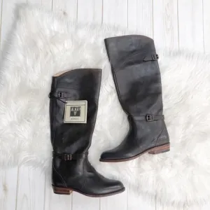 Frye Womens Leather Dorado Tall Leather Solid Brown Riding Boots Size 6 NEW