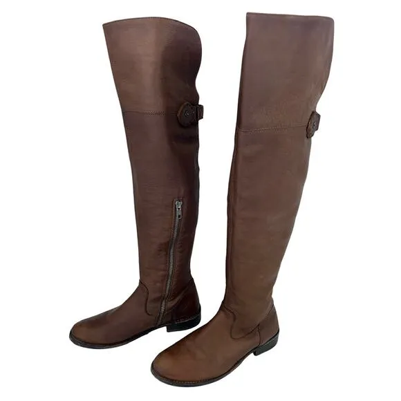 Frye Women’s Size 6‎ Brown Leather Over the Knee Riding Boots