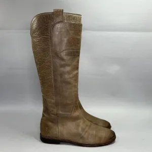 Frye Women's Size 9.5 Paige Tall Distressed Leather Riding Boots