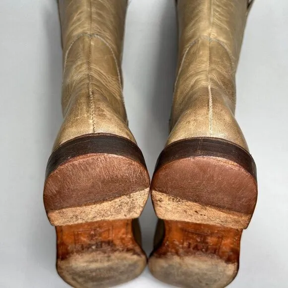 Frye Women's Size 9.5 Paige Tall Distressed Leather Riding Boots