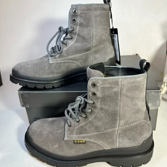 G-Star raw Blake High Suede Boots Gray casual classic outdoorsy stylish work