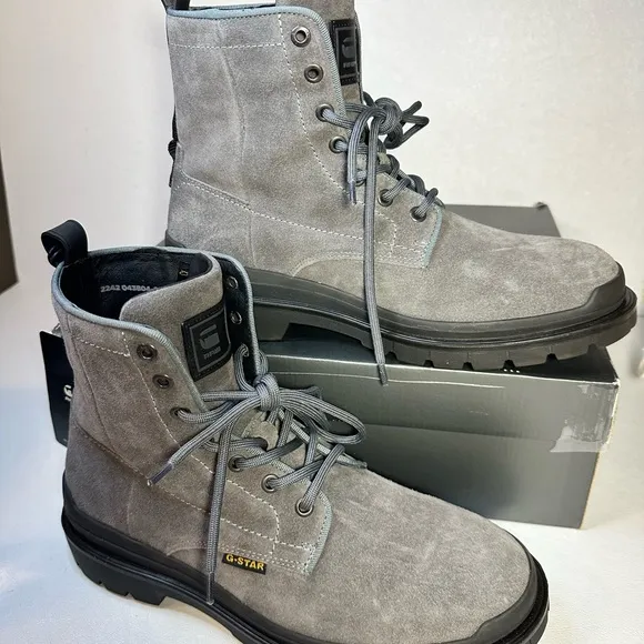 G-Star raw Blake High Suede Boots Gray casual classic outdoorsy stylish work