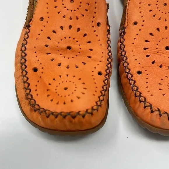 Gabor Orange Slip On Loafers Size UK 4.5 = US 7