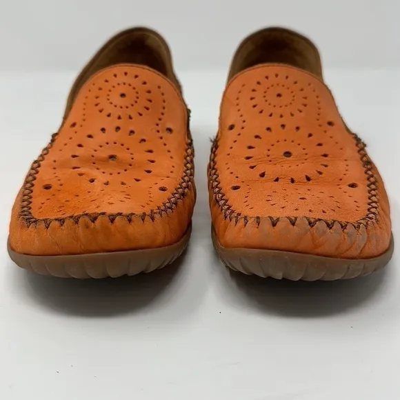 Gabor Orange Slip On Loafers Size UK 4.5 = US 7