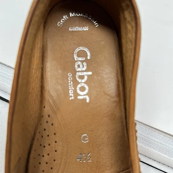 Gabor Orange Slip On Loafers Size UK 4.5 = US 7