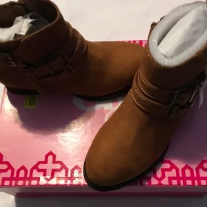 🦉GB girls Crash-Girl Desert Brown boots size 1 🦉