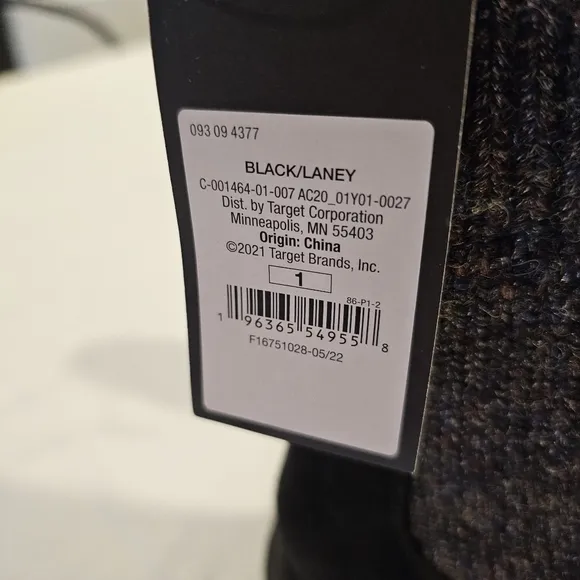 Gbg Guess Black AYLAN Sweater Detailing Zipper Boots- sz 5.5