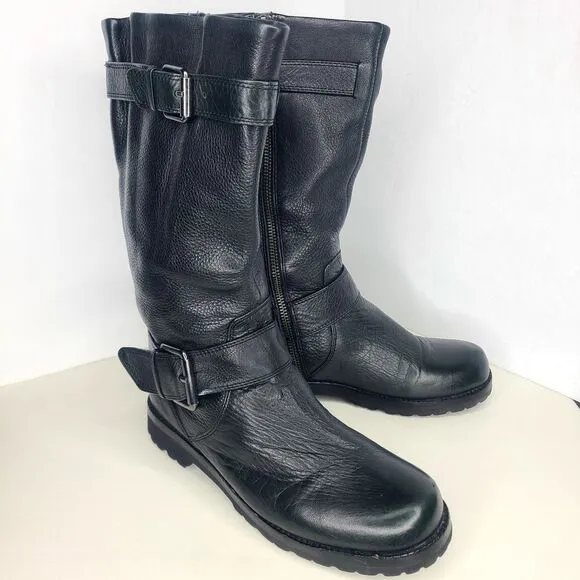 Gentle Souls by Kenneth‎ Cole Buckled Up Riding Moto Boots Women's Size 7M Black