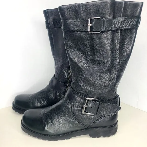 Gentle Souls by Kenneth‎ Cole Buckled Up Riding Moto Boots Women's Size 7M Black