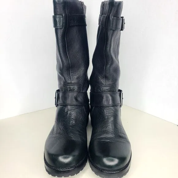 Gentle Souls by Kenneth‎ Cole Buckled Up Riding Moto Boots Women's Size 7M Black