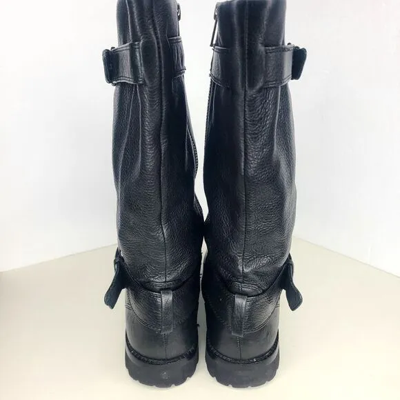 Gentle Souls by Kenneth‎ Cole Buckled Up Riding Moto Boots Women's Size 7M Black