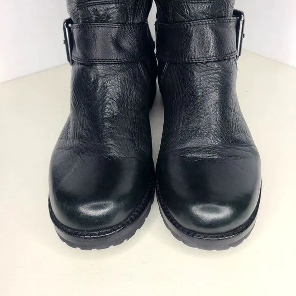 Gentle Souls by Kenneth‎ Cole Buckled Up Riding Moto Boots Women's Size 7M Black