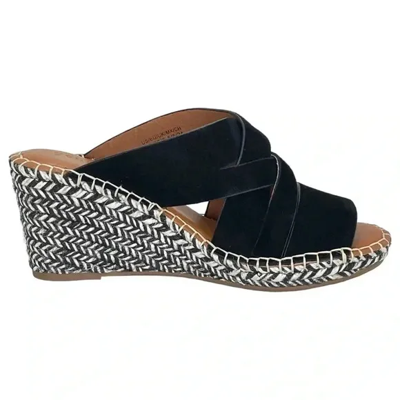 Gentle Souls Charli Strappy Leather Womens Wedge Sandals Size 7.5M NWOB