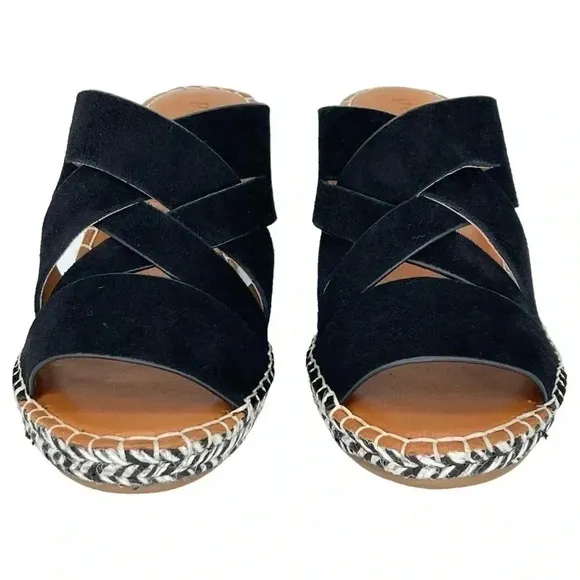 Gentle Souls Charli Strappy Leather Womens Wedge Sandals Size 7.5M NWOB