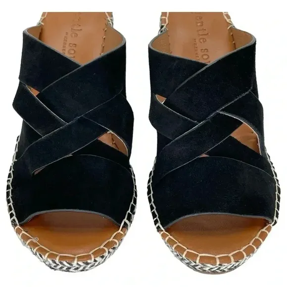 Gentle Souls Charli Strappy Leather Womens Wedge Sandals Size 9.5M NWOB