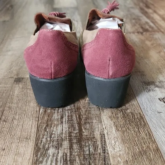 Gentle Souls Women's Briminee Multi-colored Suede Loafers Size 6 Tassels