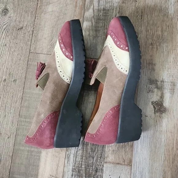 Gentle Souls Women's Briminee Multi-colored Suede Loafers Size 6 Tassels