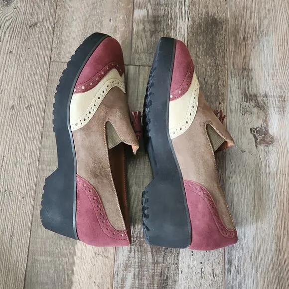 Gentle Souls Women's Briminee Multi-colored Suede Loafers Size 6 Tassels