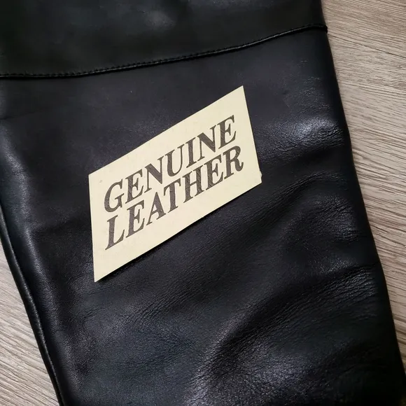 Genuine black leather Colin Stuart tall heel boot size 8.5 classic glam