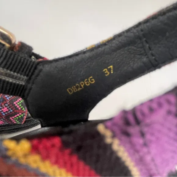 Geox Black and Pink Wedge Sandals with Artistic Design