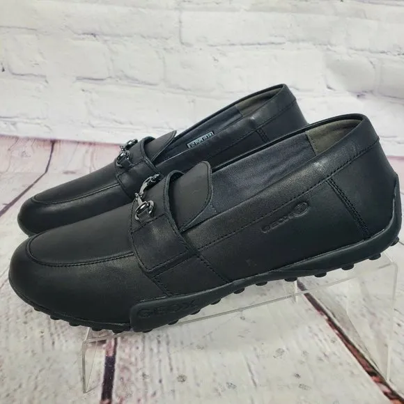 Geox Men's Size 6.5 Black Respira Slip On Loafers