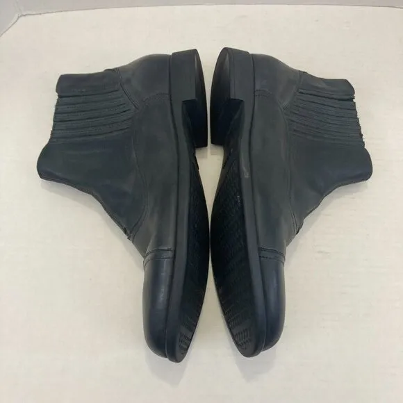 Geox Respira Men's Black Leather Chelsea Boots Size 42 (US 9) Pull On Western