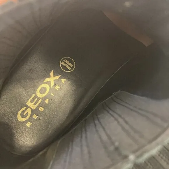 Geox Respira Men's Black Leather Chelsea Boots Size 42 (US 9) Pull On Western