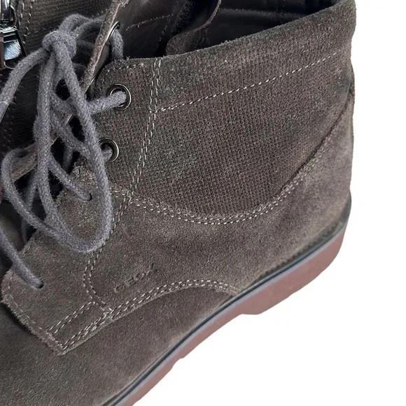 Geox U Garret B Mens Brown Suede Casual Dress Boots zip up sz 7