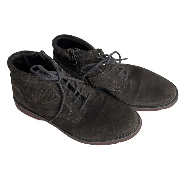 Geox U Garret B Mens Brown Suede Casual Dress Boots zip up sz 7