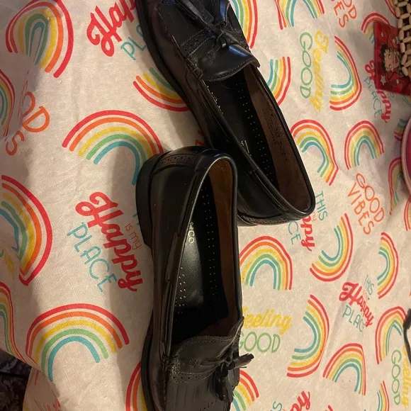 G.H. Bass &amp; Co. Black Leather Tassel Loafers