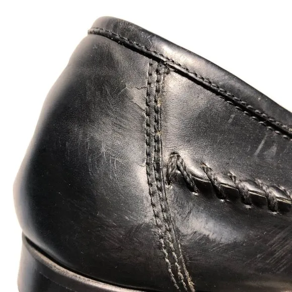 G.H. Bass Tassel Basket Weave Loafer Men's Black 12