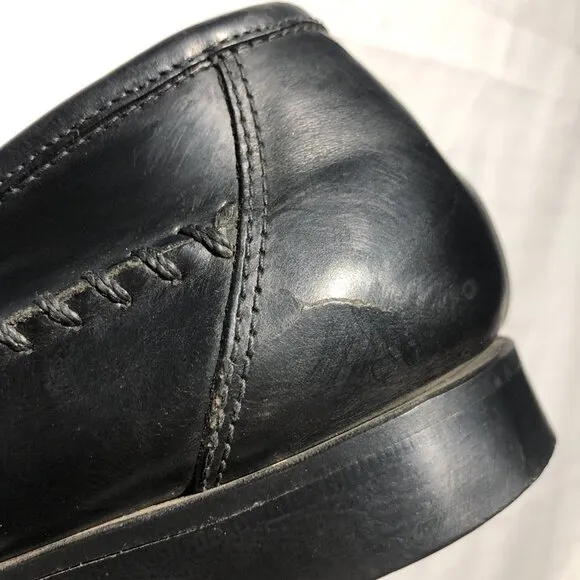 G.H. Bass Tassel Basket Weave Loafer Men's Black 12