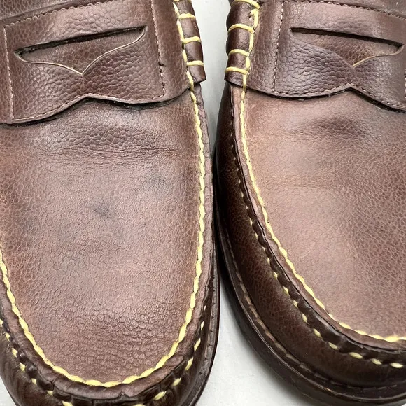 G.H.Bass Weejuns Penny Loafers Men's Size 13 D Brown Leather Slip-On Dress Shoes