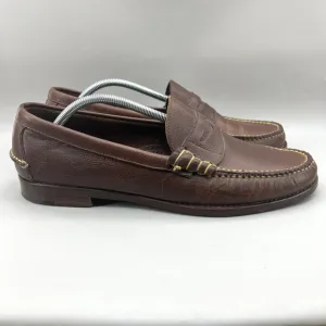 G.H.Bass Weejuns Penny Loafers Men's Size 13 D Brown Leather Slip-On Dress Shoes