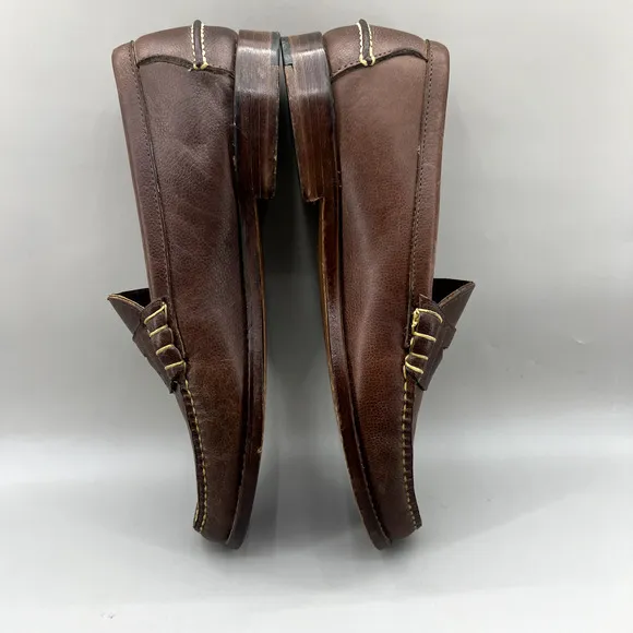 G.H.Bass Weejuns Penny Loafers Men's Size 13 D Brown Leather Slip-On Dress Shoes