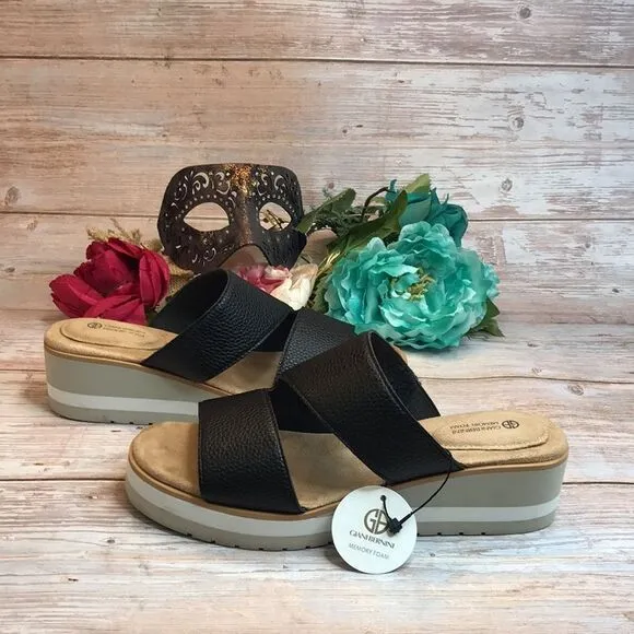 Giani Bernini Black Ryerr Wedge Sandals