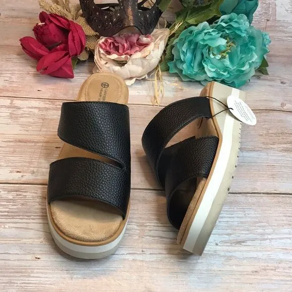 Giani Bernini Black Ryerr Wedge Sandals