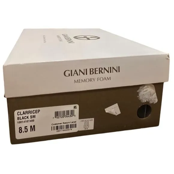 Giani Bernini Clarrice Memory Foam Dress Sandals Black New 8.5