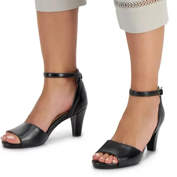 Giani Bernini Clarrice Memory Foam Dress Sandals Black New 8.5