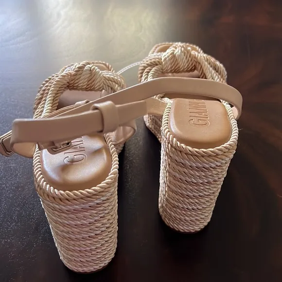 Gianni Bini Leena Corded Knot Platform Wedge Sandals