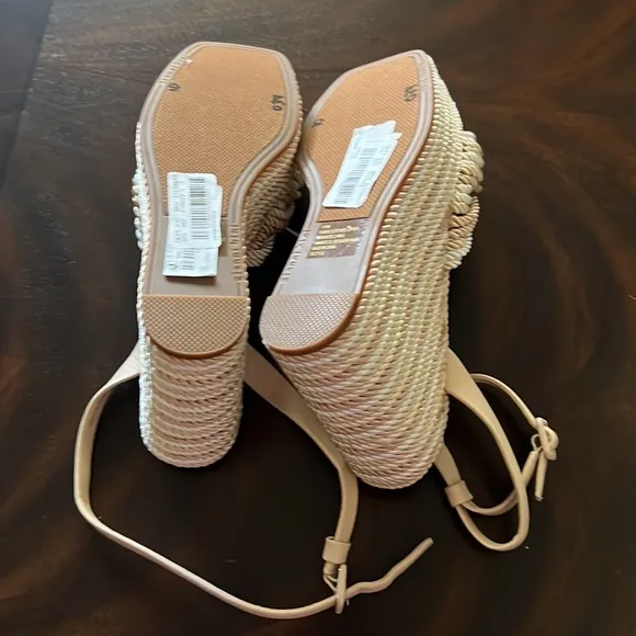 Gianni Bini Leena Corded Knot Platform Wedge Sandals