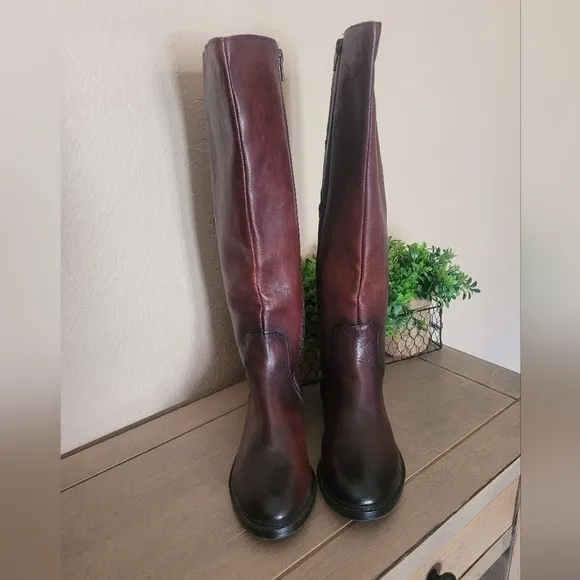 Gianni Bini Valla Embroidered Riding Boots size 5.5