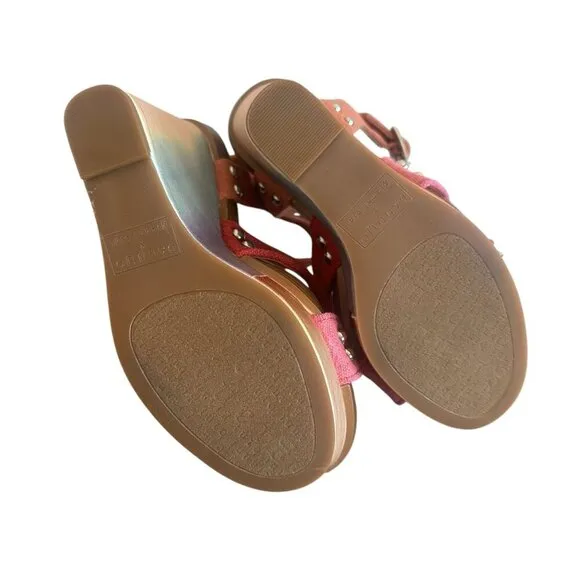 Gianni Bini x DANNIJO Ombre Rainbow Platform Wedge Sandals Size 5.5 Women's NWOT