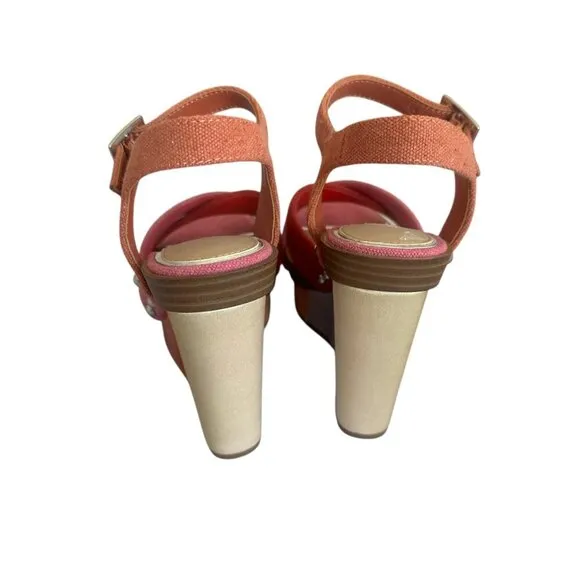 Gianni Bini x DANNIJO Ombre Rainbow Platform Wedge Sandals Size 5.5 Women's NWOT