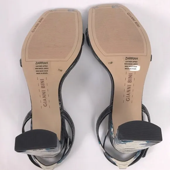 Gianni Bini Zarriah Snake Print Strappy Sandals