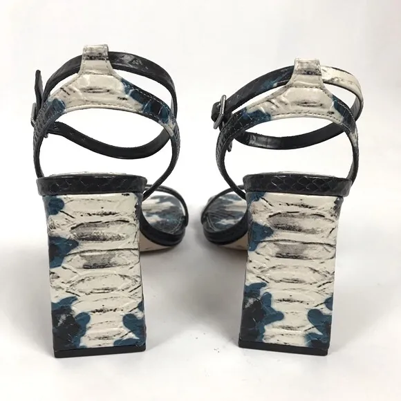 Gianni Bini Zarriah Snake Print Strappy Sandals