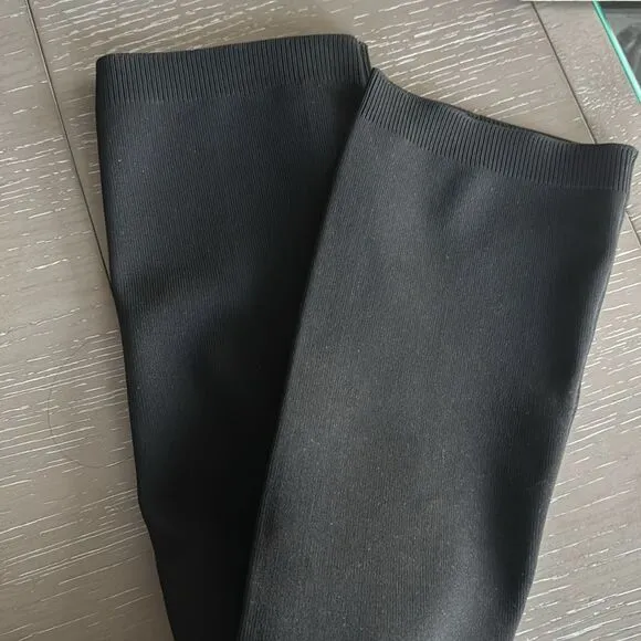 Gianni Bini Jarvis Black Stretch Knit Over-the-Knee Platform Boots Size 8M NWOB