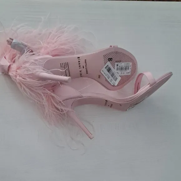 Gianni Binix Nastia Liukin Gemma Feather Stiletto Dress Sandals