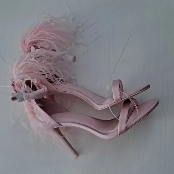 Gianni Binix Nastia Liukin Gemma Feather Stiletto Dress Sandals